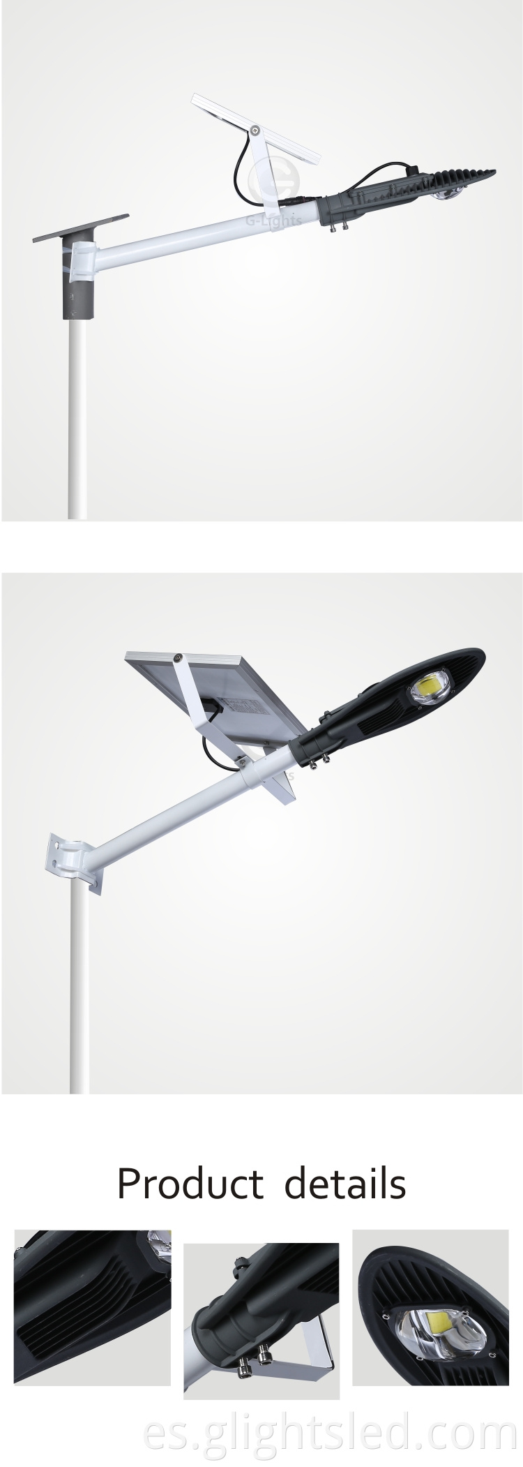 Precio de fábrica IP65 impermeable al aire libre 50 80 100 100 150 150 vatios Lámpara de calles LED Solar LED